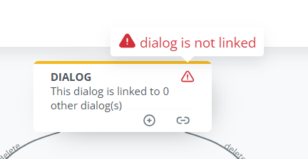 dialog is not linked