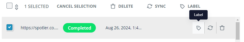 Assign labels to URLs