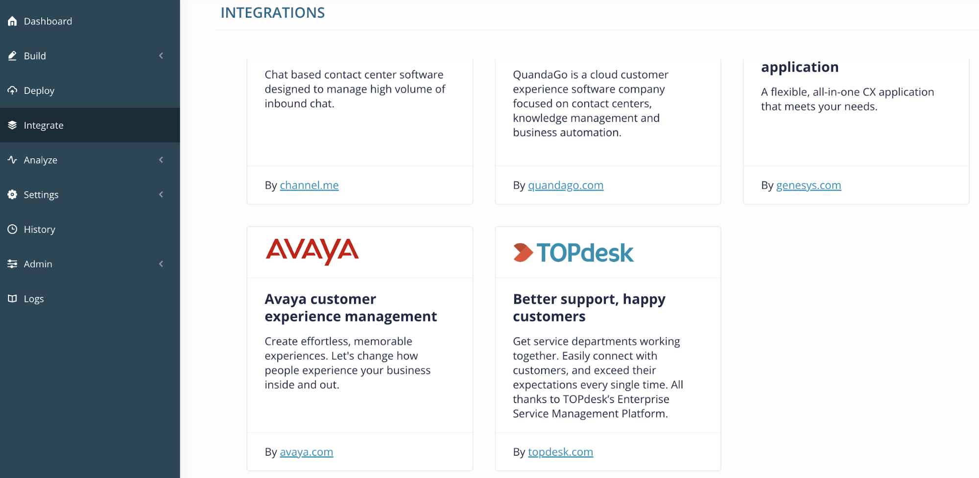 Topdesk integration
