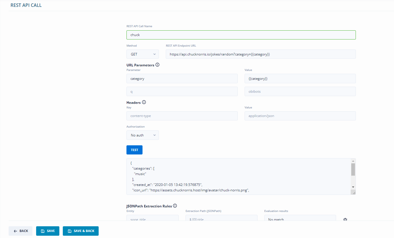 you can test the API call:
