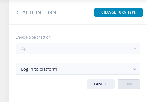 The first API turn is a straightforward one