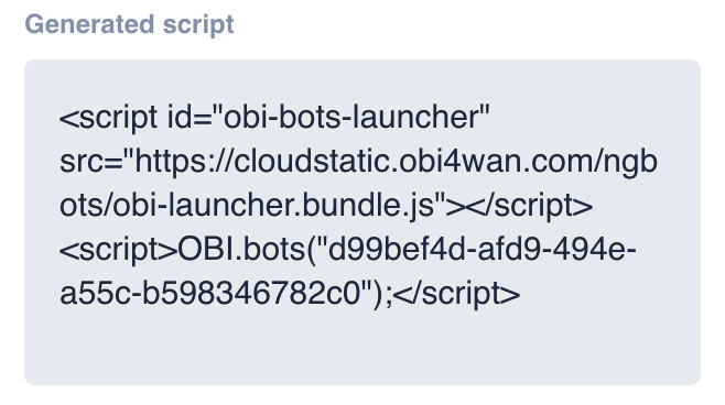 Generated script