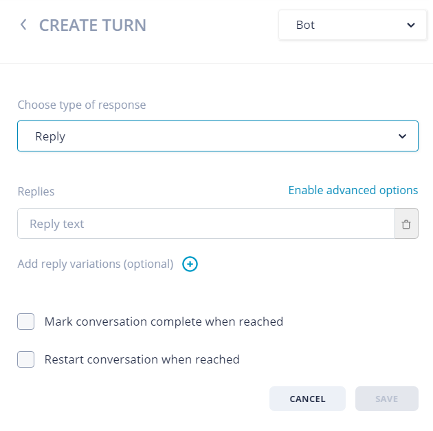 create turn