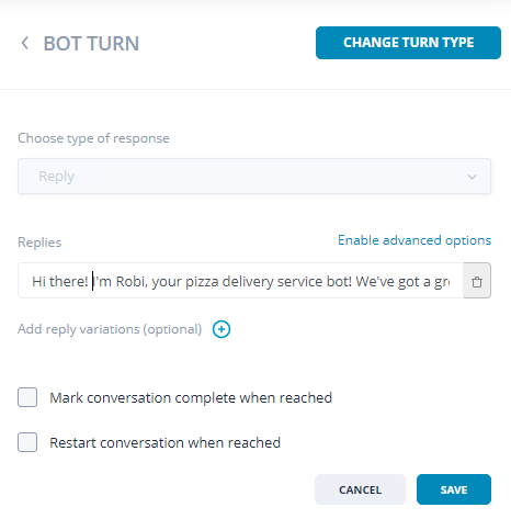 bot turn