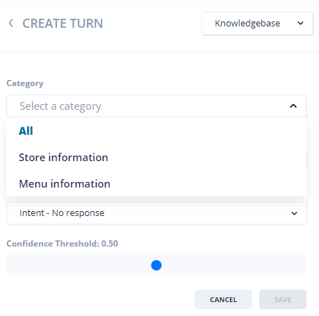 create turn knowledgebase