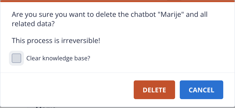 Delete your chatbot