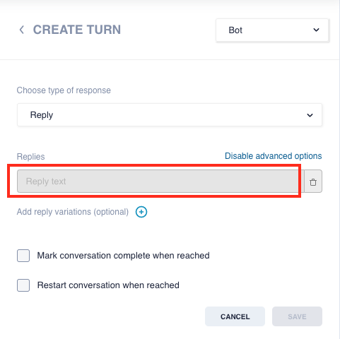 reply text