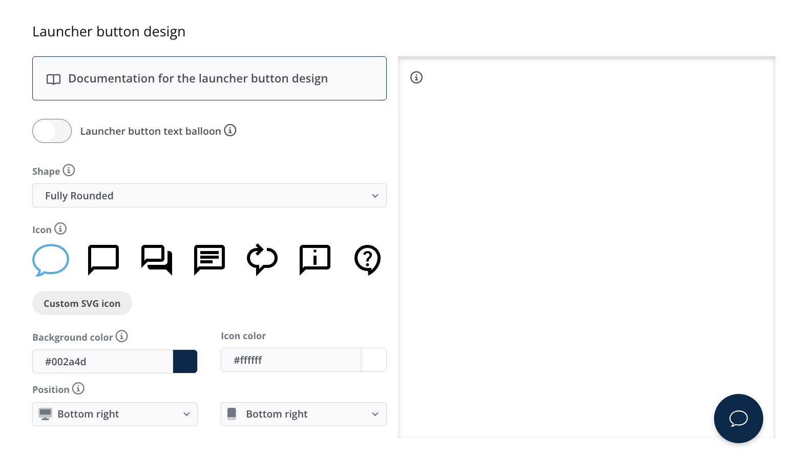 launcher button design