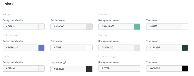 color settings