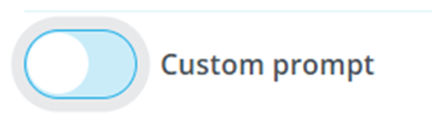 custom prompt